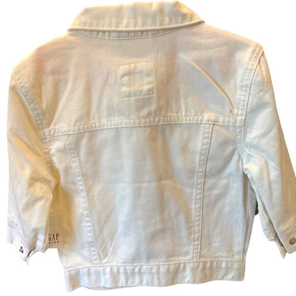 NWT Girls Gap White Jean Jacket - Picture 3 of 3